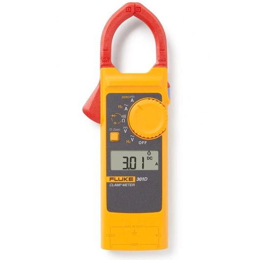 Fluke 301D 600A AC/DC Clamp Meter: Digital Voltage Tester & Voltmeter with Ohm & Continuity Measurement