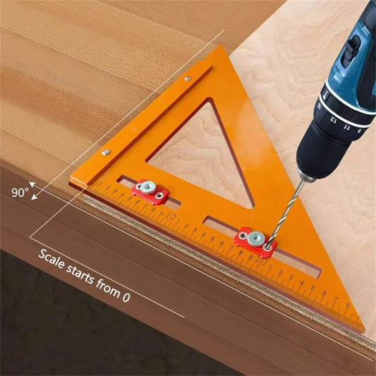 2-in-1 Lightweight Angle Ruler: Precise Woodworking & Cabinet Installation Tool