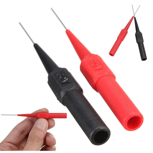 DANIU 5-Piece Non-Destructive Insulation Piercing Multimeter Test Probes - Red/Black