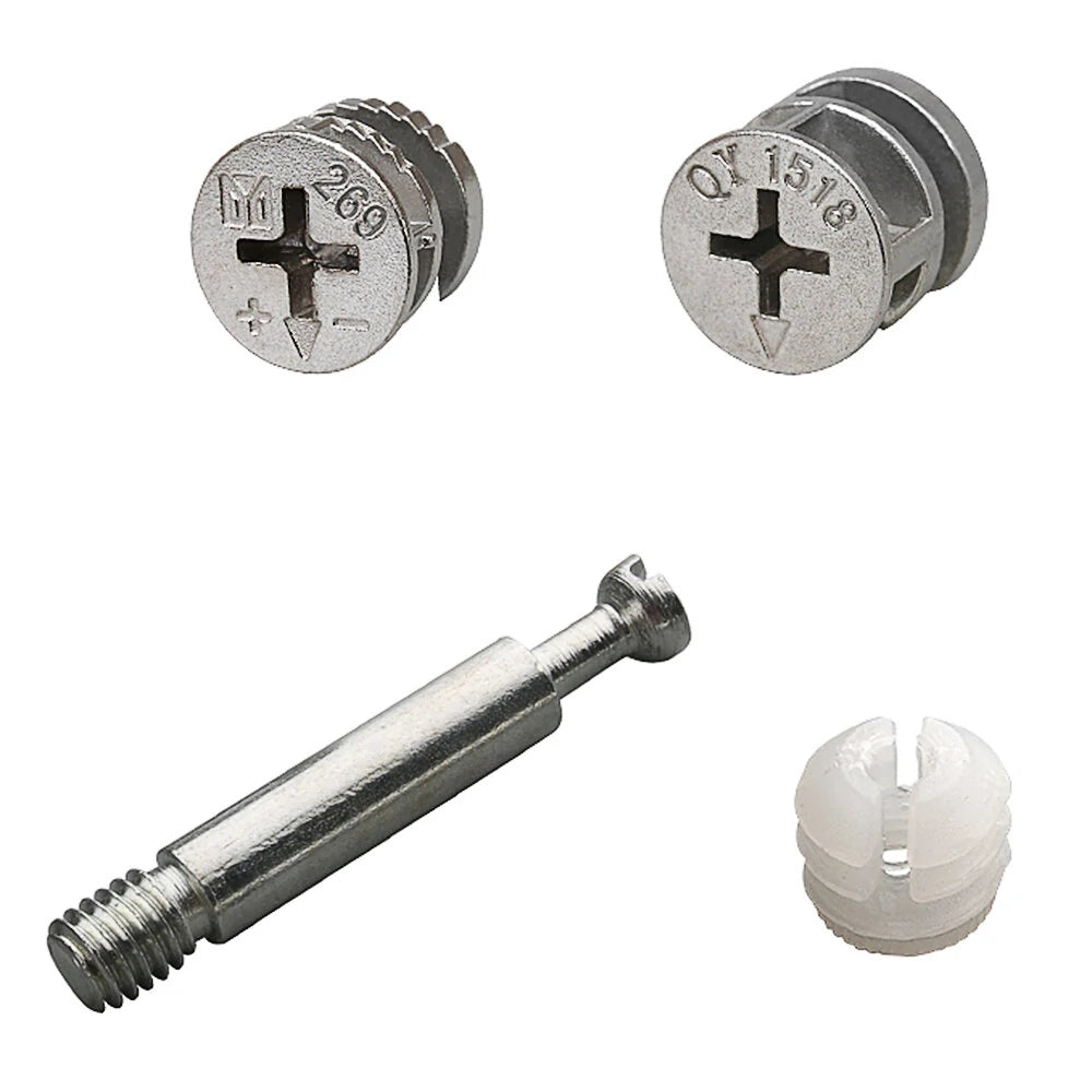 20PCS Three-in-One Woodworking Connectors for 15-21mm Boards: Locking & Fastening Punch Tools