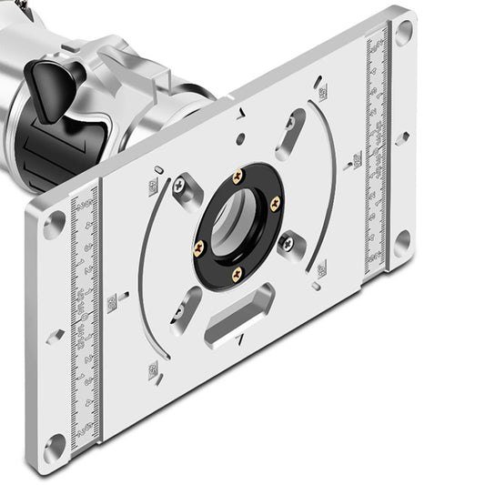 Aluminum Alloy Router Table Insert Plate for Trim Routers with Accessories – Woodworking and Milling Tools