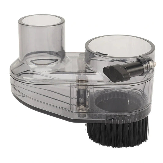High-Quality CNC Router Dust Shoe | 45mm/52mm Diameter | Clear ABS | 38mm Hose | Nylon Brush | Magnetic Height Adjustment for Spindle Motors