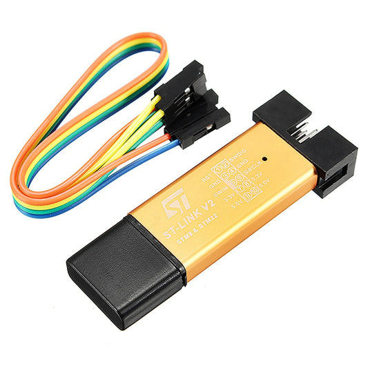 Geekcreit® XTW ST-LINK V2 STM8/STM32 Programmer & Debugger with Short Circuit Protection & 20cm Dupont Wire