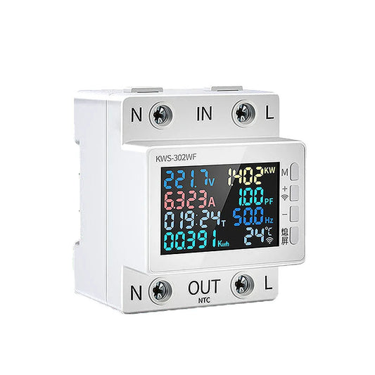 WiFi Smart Energy Meter 63A Digital Voltmeter Ammeter with APP Control