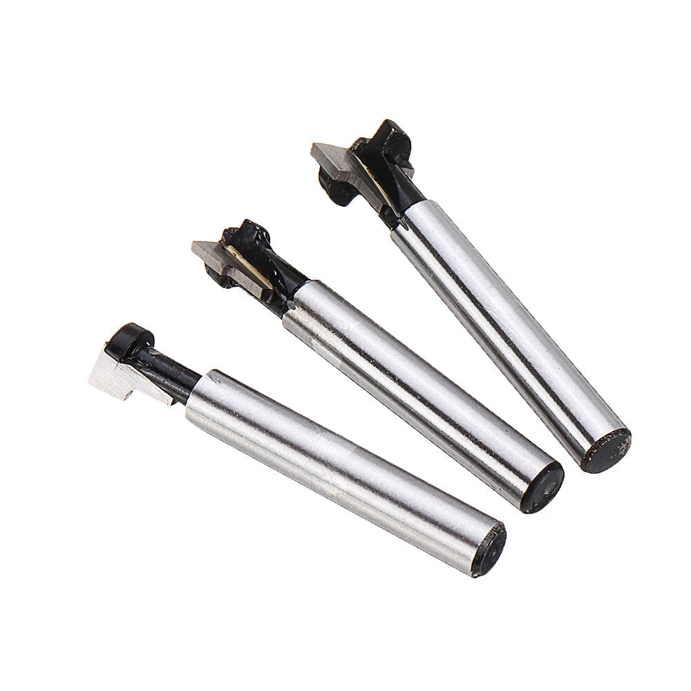 Woodworking T-Shaped Keyhole Milling Cutter Set – Round Shank 1/4 Inch, Sizes 1/2, 3/8, 5/16 for Trimmer