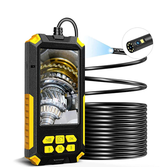 P50 Dual-Camera 1080P Borescope with 4.5 IPS Display, 8mm Probe & 6 LED for Car & Sewer Inspection