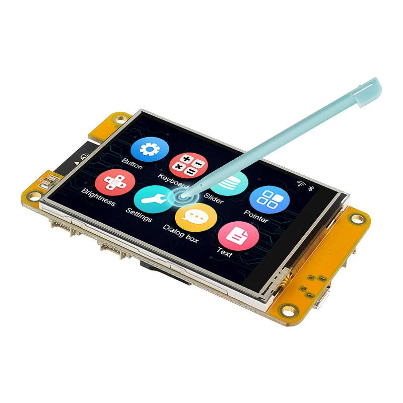 2.8 ESP32 MCU Smart Display Module for Arduino: LVGL, WiFi, Bluetooth, Touchscreen, 240x320 TFT LCD with Free Tutorials