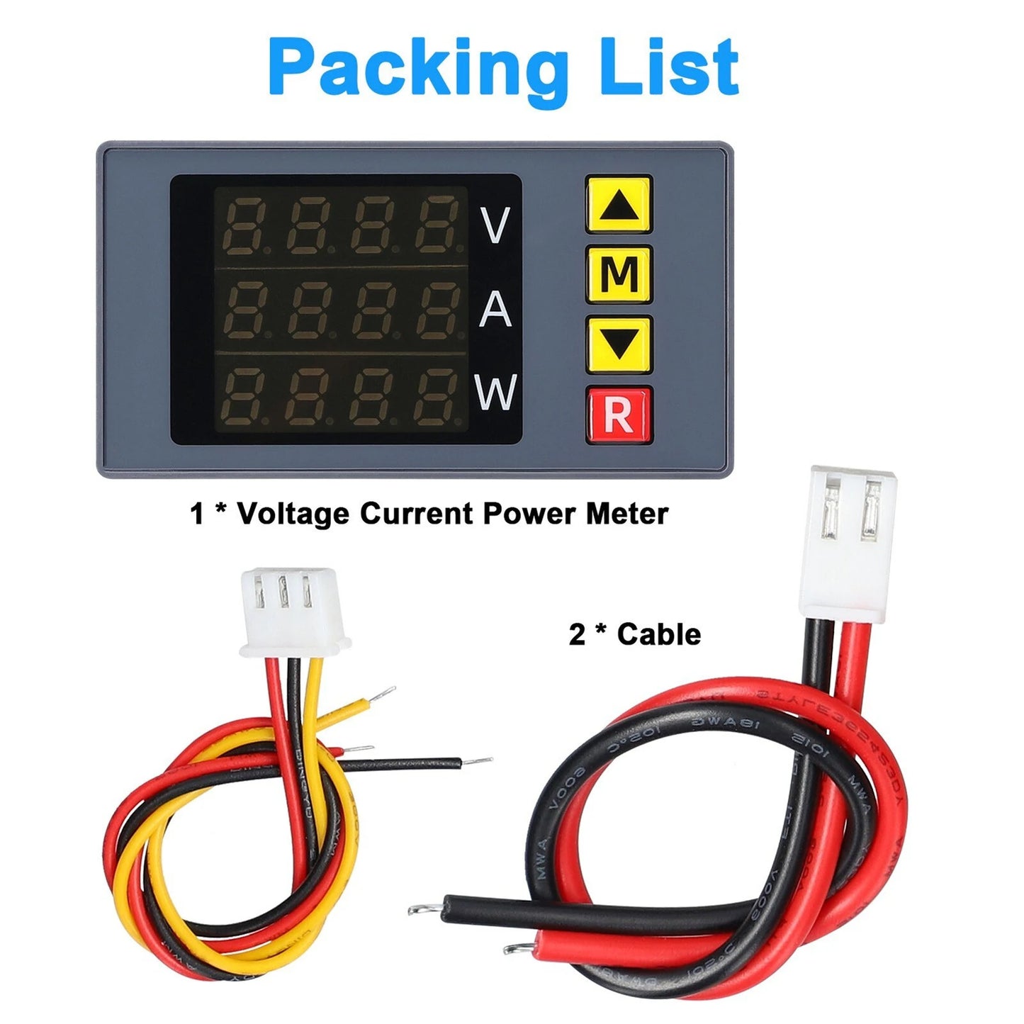BM730 3-in-1 Digital Voltage Current Power Meter with Alarm - 4-Digit Multimeter with Adjustable Display & Safety Alerts