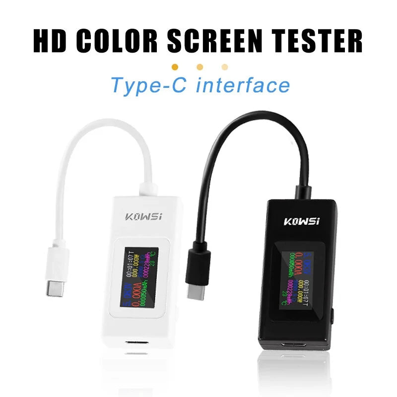DC Type-C Tester KWS-066C/KWS-065C Voltage 4-30V & Current 0-6.5A | Quick Charge ID & Precise Calibration with Data Storage