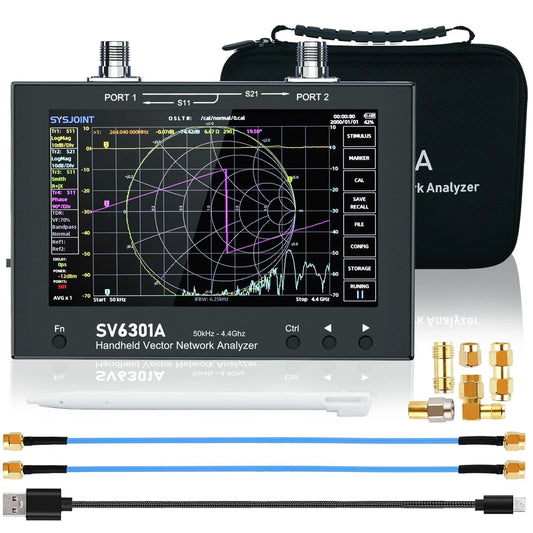 7 LCD SV6301A Vector Network Analyzer 6.3GHz, 1001 Sweep Points, MF to UHF (NanoVNA)