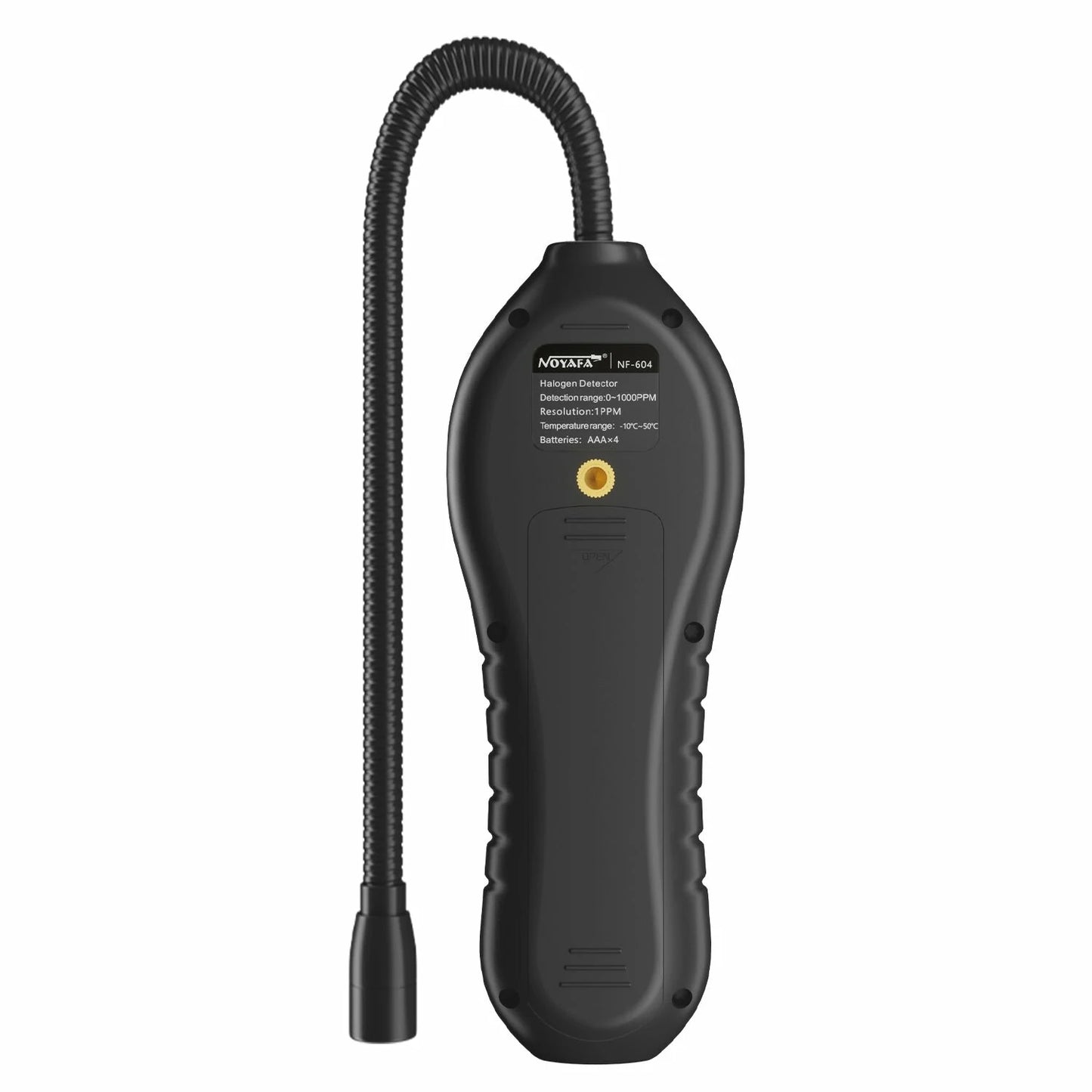 NOYAFA NF-604 High Sensitivity Halogen Leak Tester, 0-1000PPM Range, Triple Alert System, Adjustable Alarms, Temperature Test, Long Flexible Probe, Waterproof for Industrial & Home Use