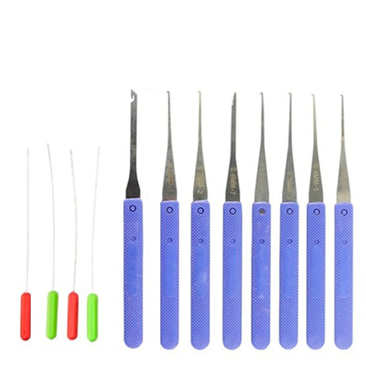 12PCS Lock Pick Set Handcrafted Locksmith Tools for Practice