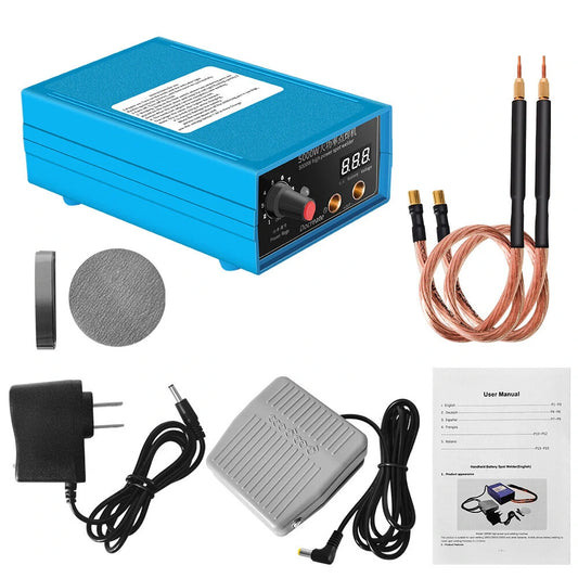5500W Handheld Electric ARC Welding Machine with Ground Wire & Metal Clip
