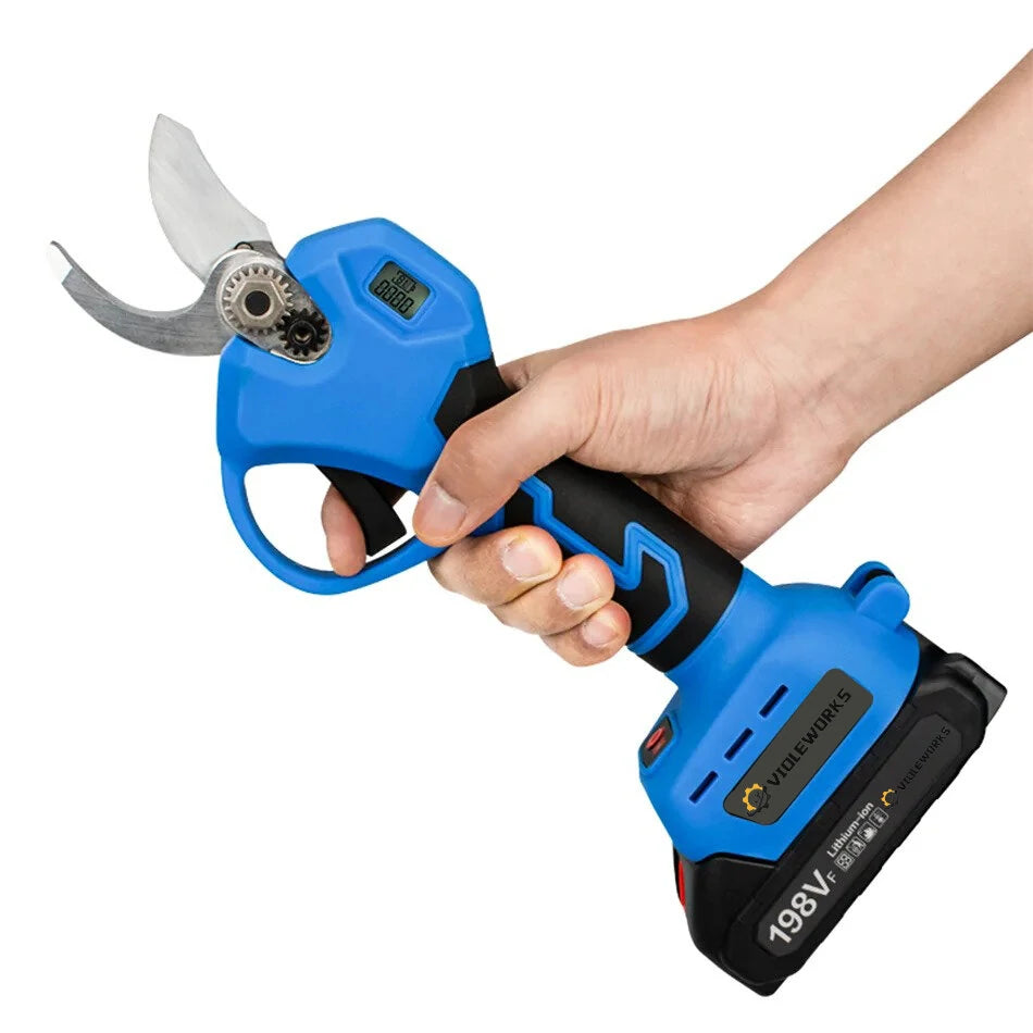 VIOLEWORKS 30mm Cordless Electric Brushless Pruning Shears for Fruit Trees & Bonsai - Compatible with 18V Battery