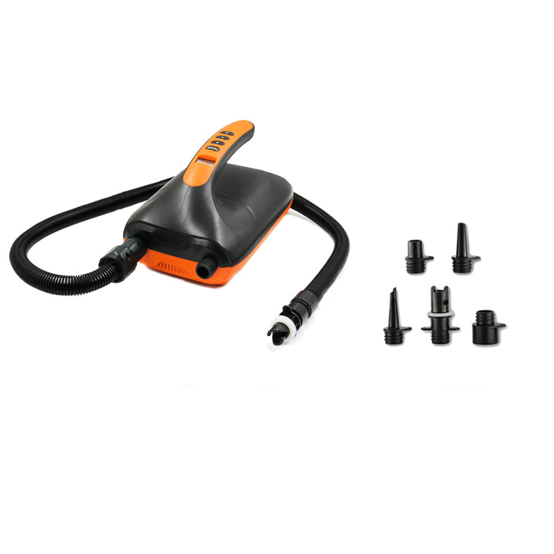 High-Pressure 20PSI Portable Electric Air Pump with 5 Nozzles for Inflatable Boats, Surfboards, and Paddleboards - Inflation & Deflation