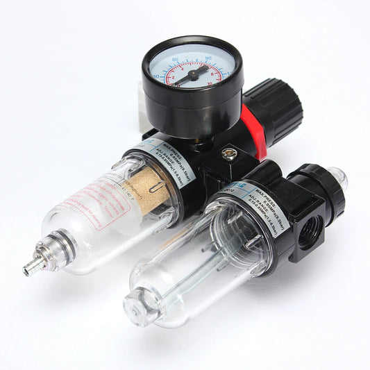 Airbrush Compressor: 1/4 Air Pressure Regulator & Water Separator Filter