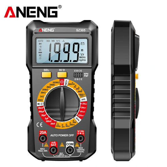 ANENG SZ305 Digital Multimeter 1999 Counts - Smart Voltmeter for AC/DC Voltage, Current, Resistance & Capacitor Testing