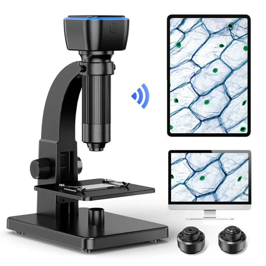 INSKAM 315W HD 2000X WiFi Digital Microscope, Dual Lens USB for Microbiological & Industrial Use, Professional Welding Video Magnifier Compatible with Android, iOS & PC