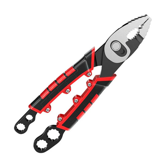 Ergonomic Fish Nose Pliers, Double Axis, 80mm Jaw, Chromium Vanadium Steel, 215mm, TPR Handle