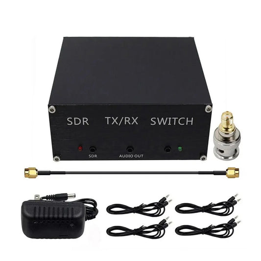 Compact Portable SDR Transceiver Switch - 100W Max TX Power, 0.3dB Insertion Loss, 38dB RX Isolation, 12V 2A, Aluminum Alloy
