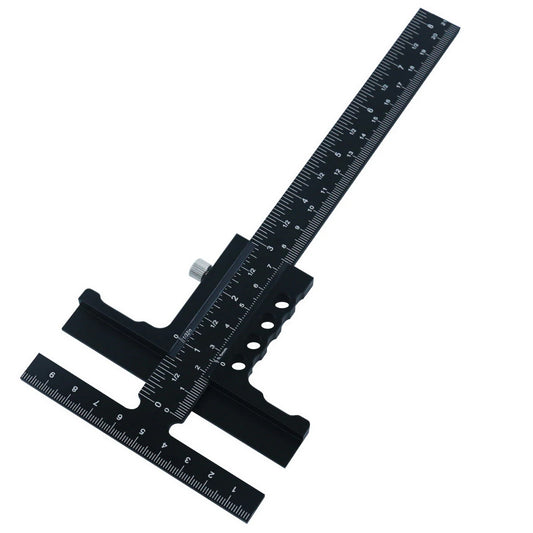 Precision Aluminum Alloy Sliding Marking Gauge with Depth Gauge & T-Square Ruler