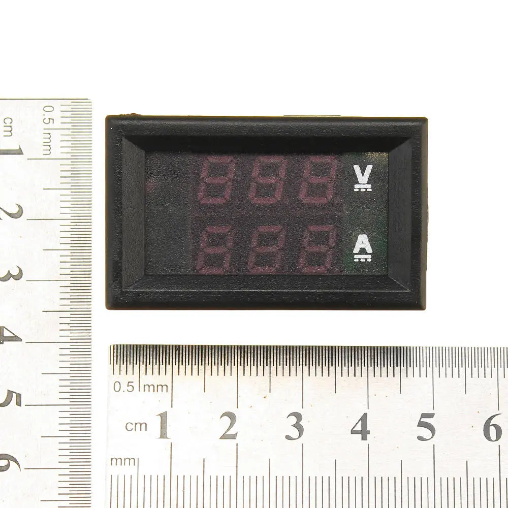 Mini Digital Voltmeter Ammeter DC 100V Current Meter Tester with Dual LED Display – 10A / 50A / 100A (3pcs)