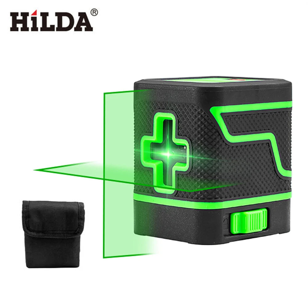 Mini Green Laser Level, Self-Leveling 2-Line Horizontal & Vertical Cross with Super Powerful Beam