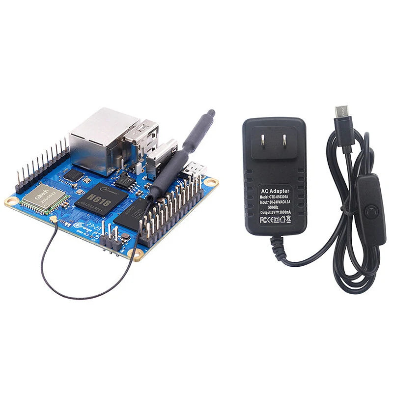 Orange Pi Zero 3 Mini PC, 4GB RAM, Allwinner H618, WiFi+BT5.0, Gigabit LAN, Open Source Development Single Board Computer