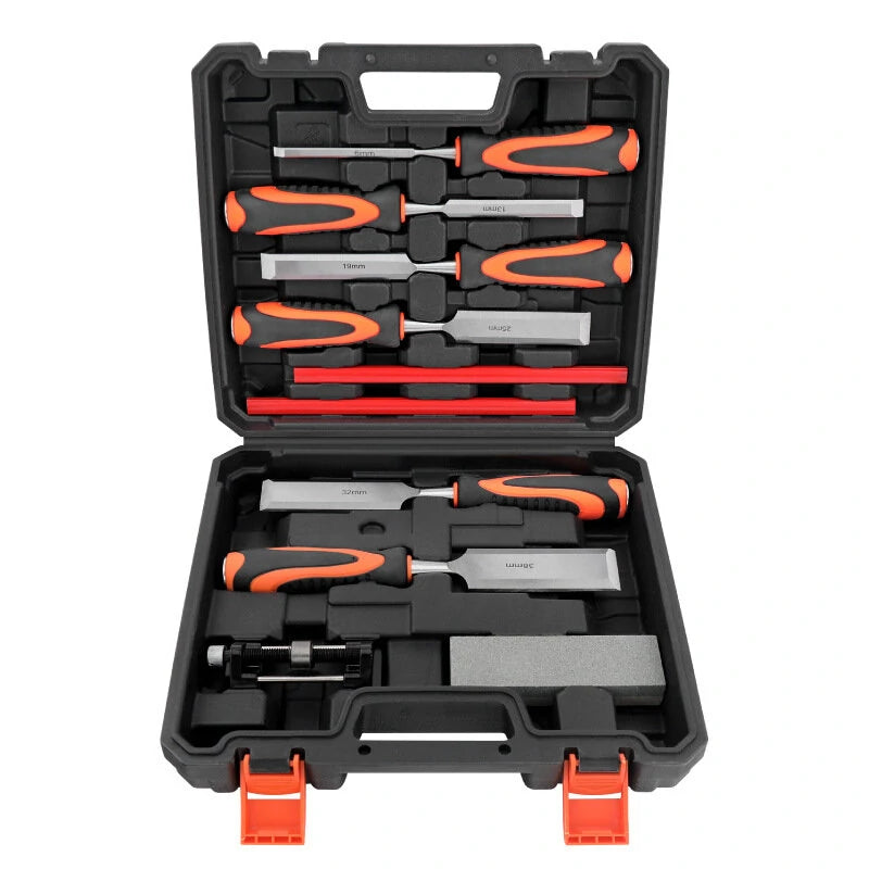 16-Piece Premium Wood Carving & Chisel Set with Honing Guide, Heat-Treated 60 Cr-V & Sharpening Stone