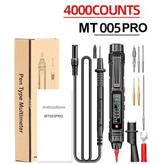 MUSTOOL MT005/MT005PRO Digital Multimeter Pen, 4000 Counts, Professional Non-Contact AC/DC Voltage & Ohm Diode Tester Tool