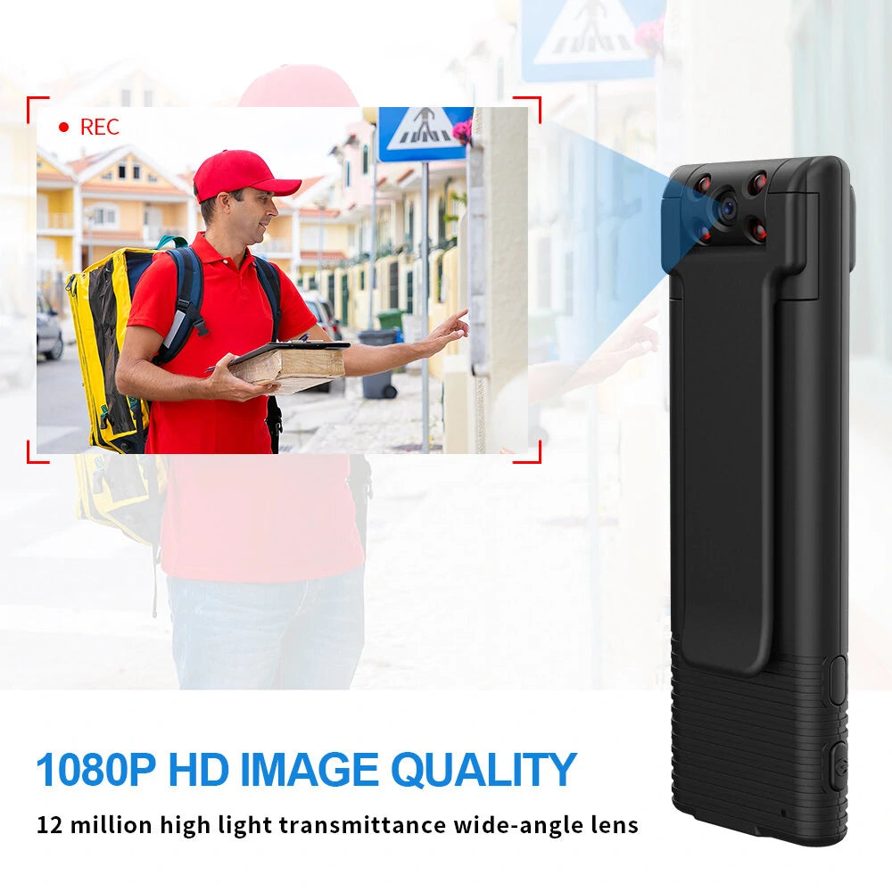 1080P Mini HD DV Camera | Portable Micro Recorder with Night Vision | Body Camcorder Supports 128GB TF Card