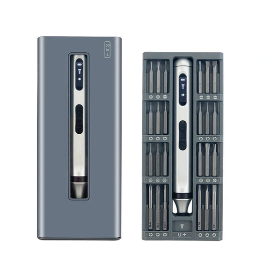 JD1006-A Electric Screwdriver: 50-in-1 High Torque, Quiet Operation, Long Battery Life, Precision Multi-Bit, Lightweight Aluminum Alloy – Perfect for DIY & Professionals