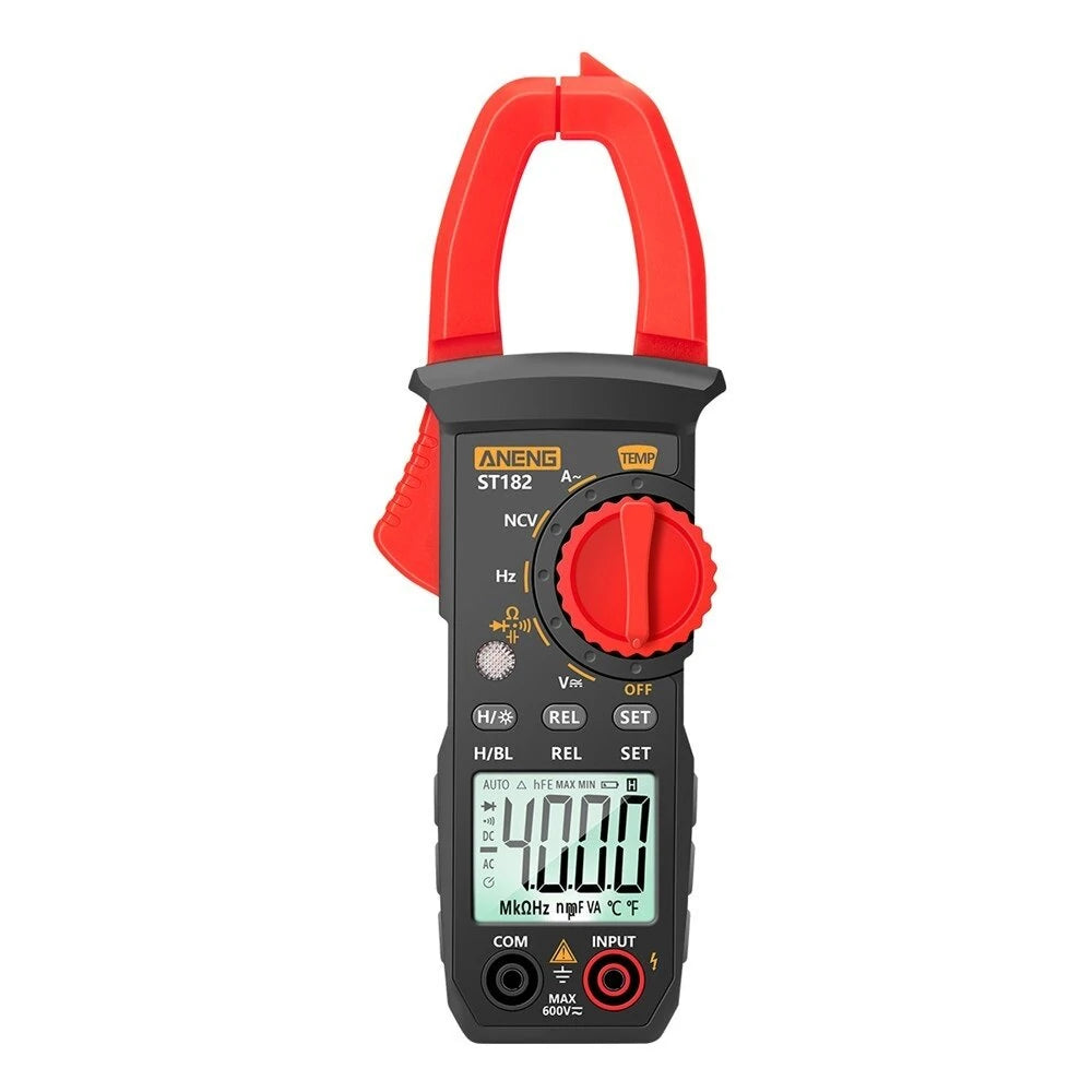 Digital Clamp Multimeter ANENG ST182 - AC/DC Voltage Tester, Capacitance, Hz, Ohm, NCV Test