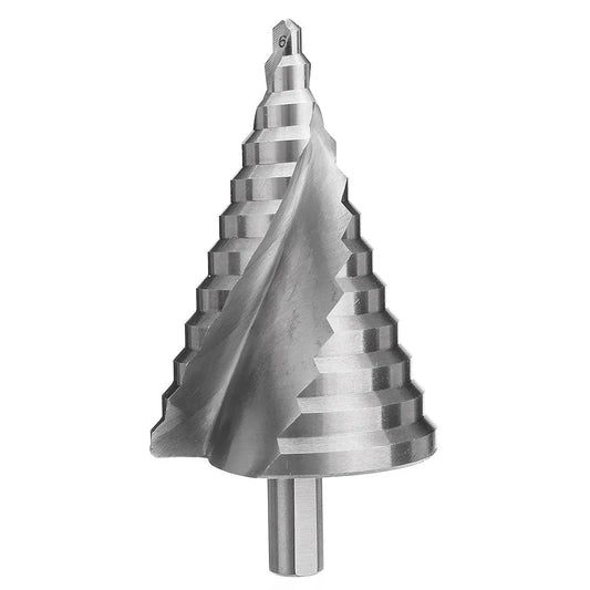 HSS 4341 Step Drill Bit, 6-60mm High Speed Steel, 12-Step Straight Flute