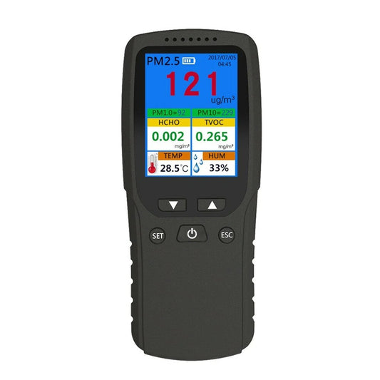 Smart Indoor Air Quality Monitor: Portable PM2.5, Thermohygrometer & LCD Digital Detector