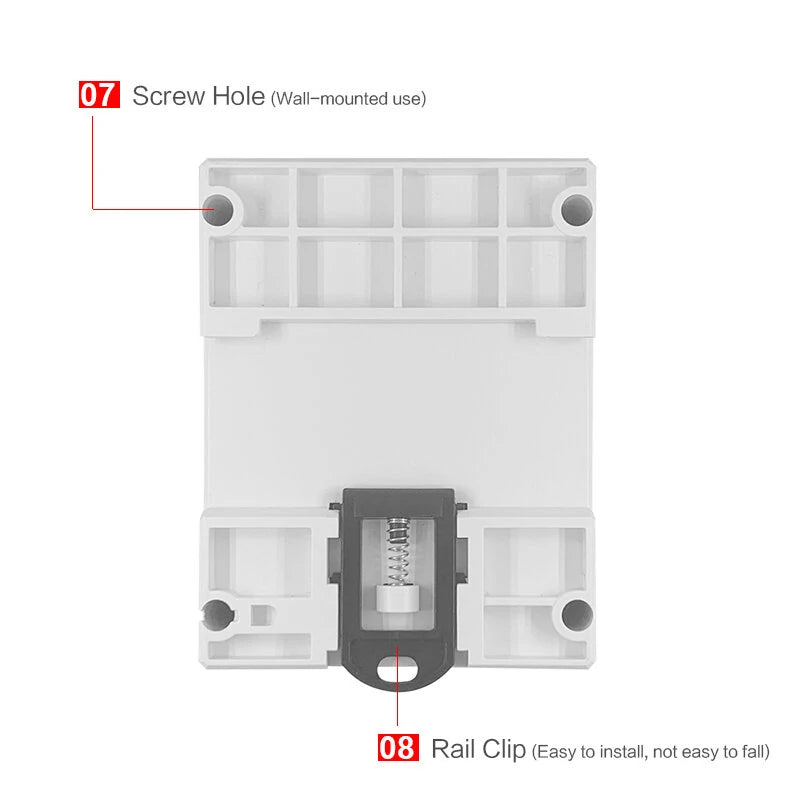 Tuya WiFi 100A DIN Rail Smart Switch with Remote Control - AC 220V/110V Power Meter and Energy Monitoring