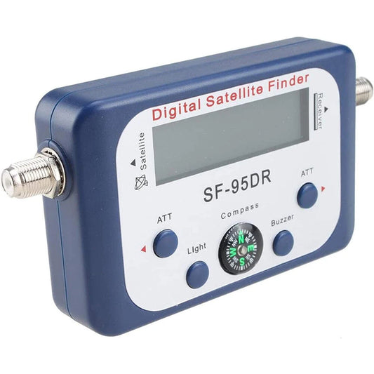 Portable SF-95DR Satellite Finder with Built-in Amplifier, Backlight, Compass & Digital Signal Meter (950-2150 MHz)