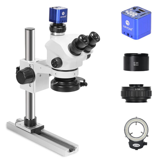 7X-45X Binocular Stereo Microscope with 2K Camera for Phone Repair & Soldering - HAYEAR