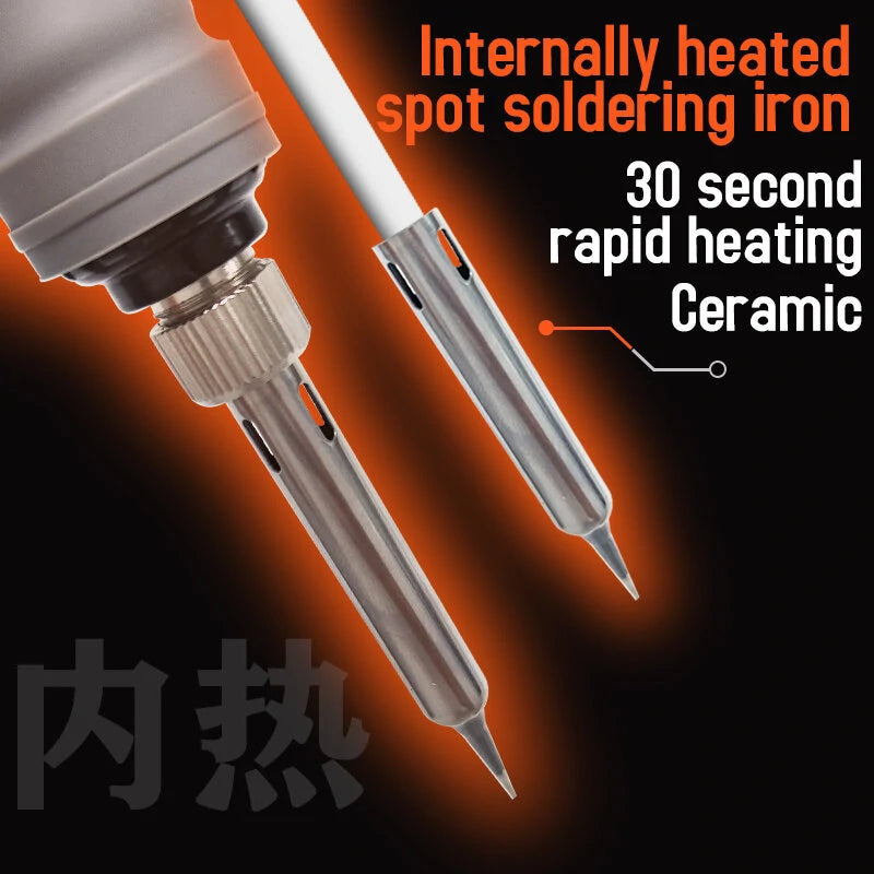 Digital 90W Soldering Iron with Adjustable Temperature (180-480°C), Rapid Heating, Sleep Function, 5 Tips, Holder, Sponge, Tweezers, Pliers