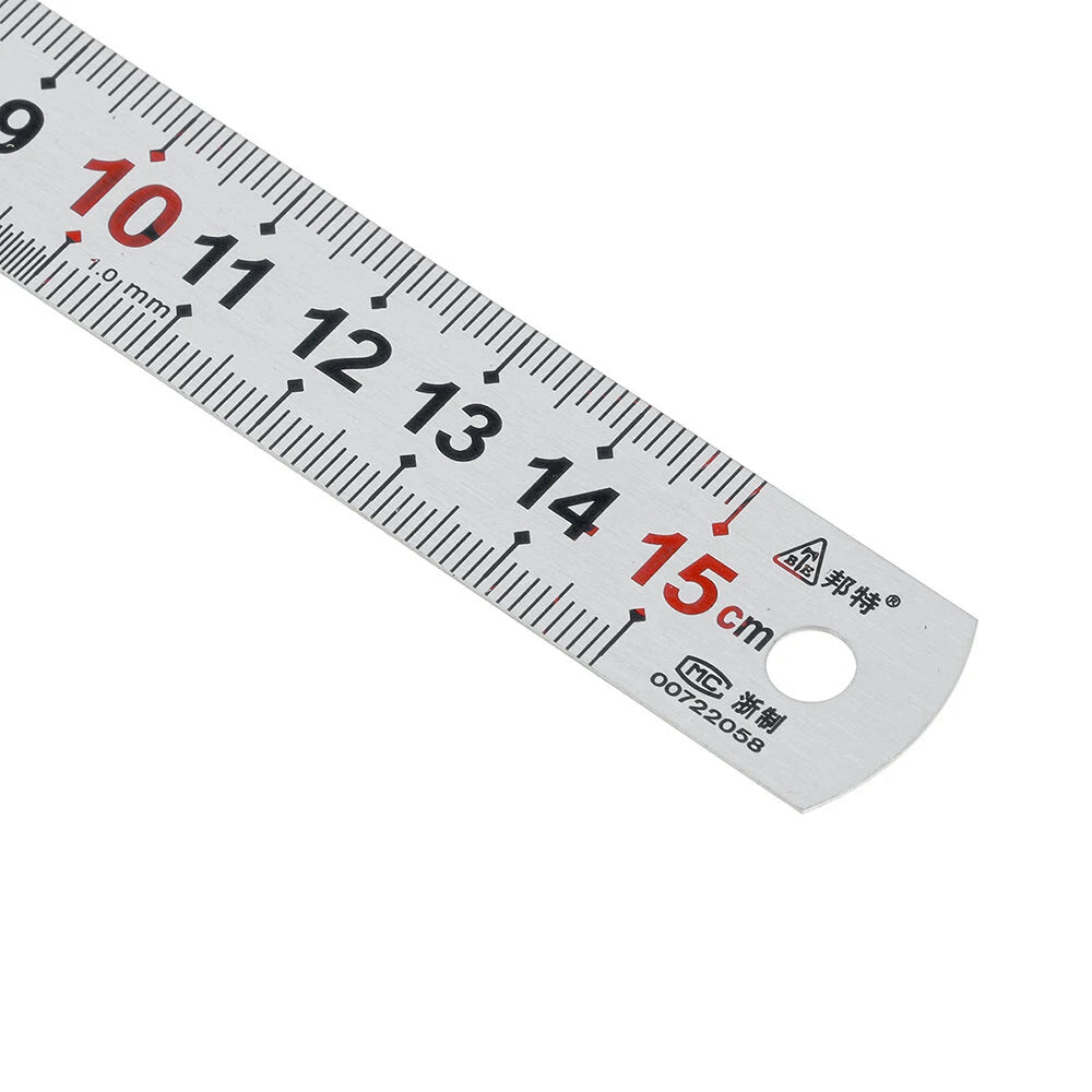 Thickened Stainless Steel Ruler 150-1200mm with Metric & Inch Scales for Woodworking