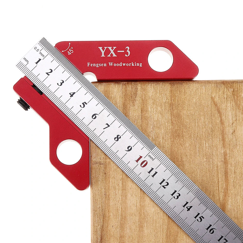 YX-3 Woodworking Center Scriber & Angle Finder Tool - 300mm Metric/Inch Ruler, 45/90 Degrees