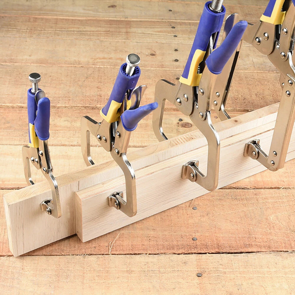 Heavy Duty Metal C Clamp Locking Pliers with Swivel Pads - 6 to 18 Inch for Woodworking, Carpentry, Cabinetry, Welding & Repair