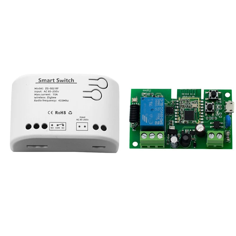 ZigBee Smart Relay Module 1/2/4CH Voice-Controlled Switch Compatible with Alexa & Google Home Requires Tuya Hub