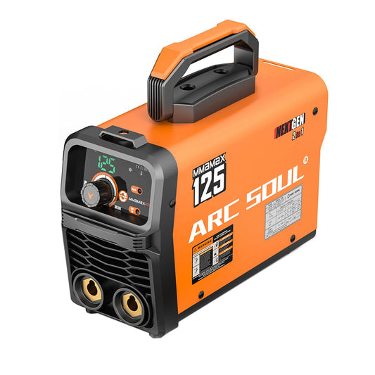 MMAMAX Portable 220V Welding Machine 125A 2-in-1 LIFT TIG IGBT Protection 160-270V Digital Display High Efficiency