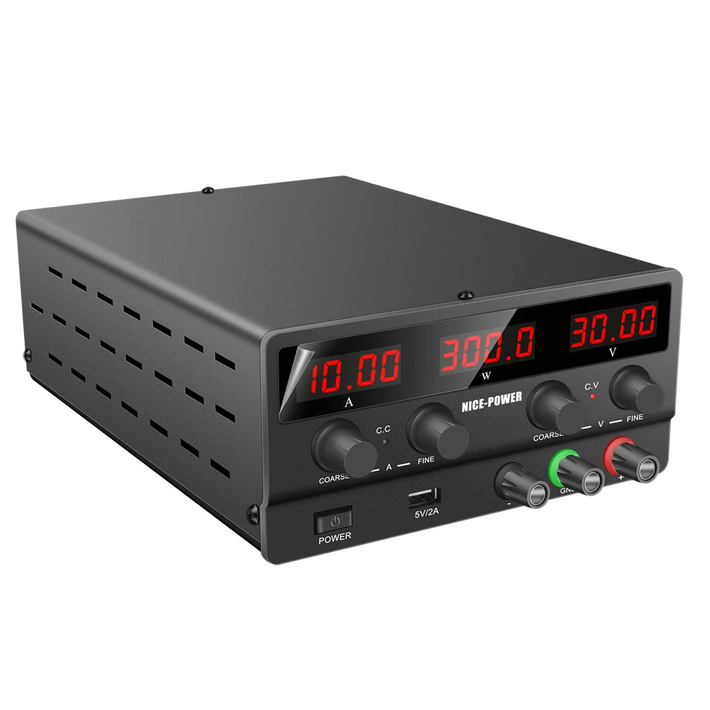 Compact NICE-POWER SPS-H Precision Power Supply with USB 5V2A Output - Professional Four-Digit Display & Adjustable Voltage/Current Control for Versatile Charging Needs