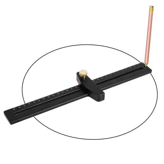 Multifunctional Circle & Parallel Line Drawing Ruler - Precise Lightweight Carpentry Tool for DIY Projects