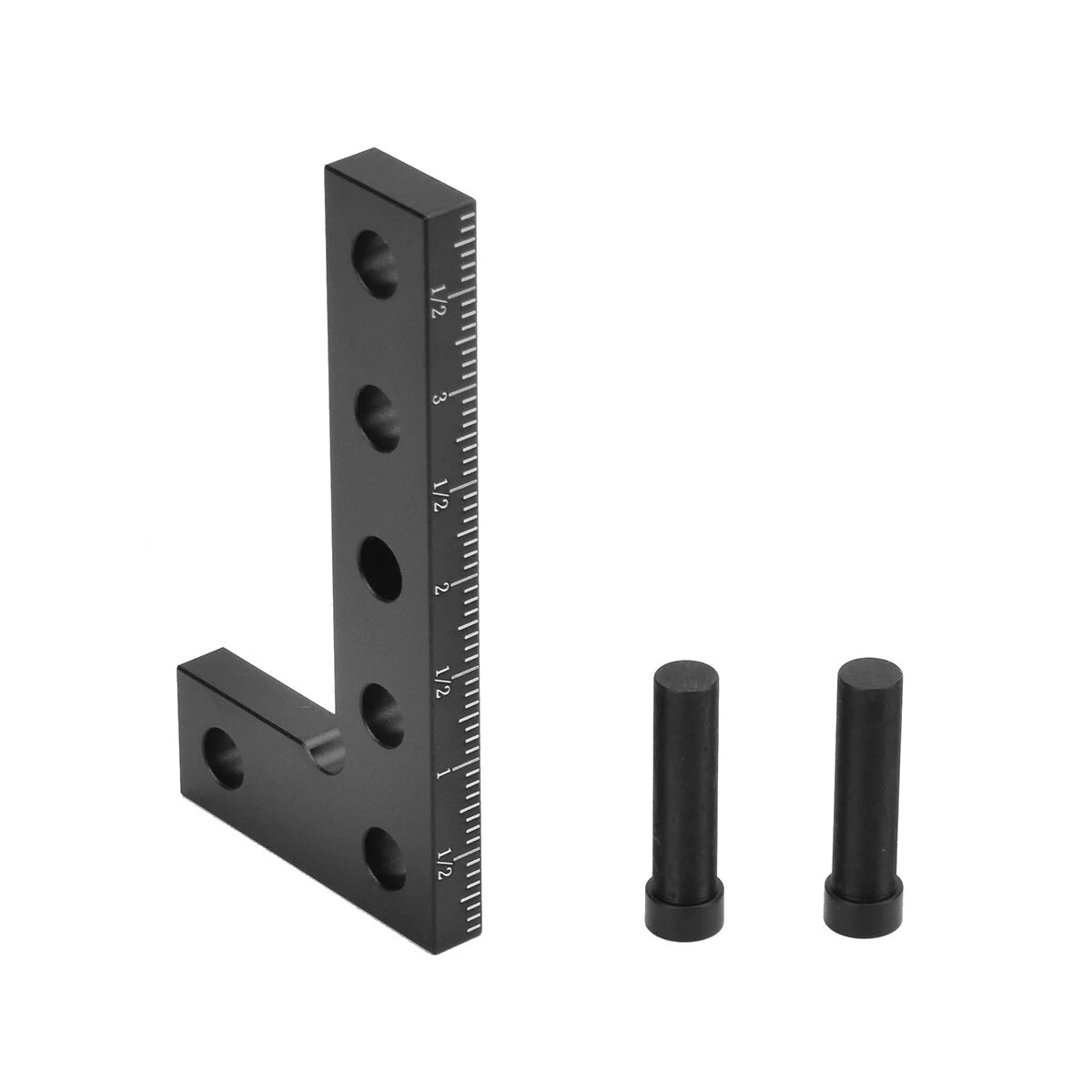 Precision Aluminum Alloy Square Ruler with 90° Angle, Metric & Imperial Scales, Scriber, and Center Finder for Woodworking Projects