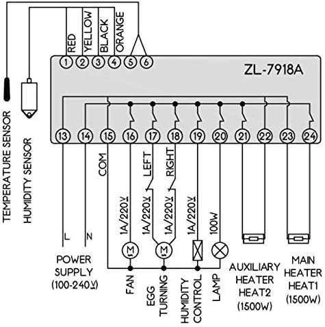 ZL-7918A AC 100-240V Multifunction Automatic Temperature Humidity Controller - Egg Incubator Controller