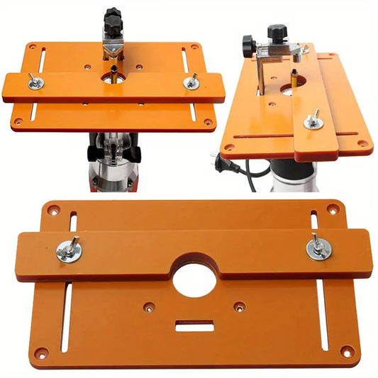 High-Precision Woodworking Router Table Insert Plate with Balance Board & Positioning Bracket