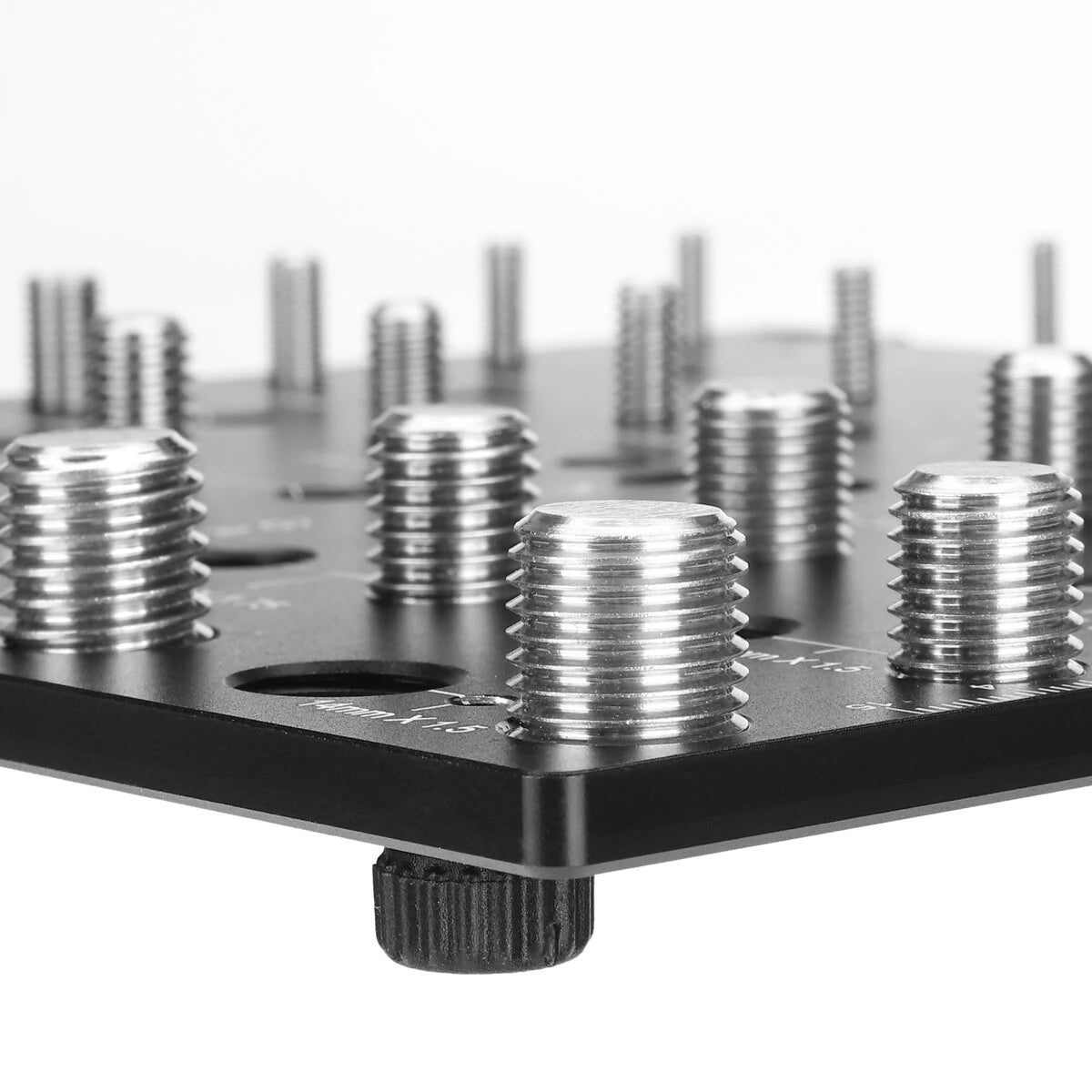 ENJOYWOOD 28-Piece Nut & Bolt Checker with Gloves - Durable Aluminum Alloy Gauge for Metric & Imperial Sizes